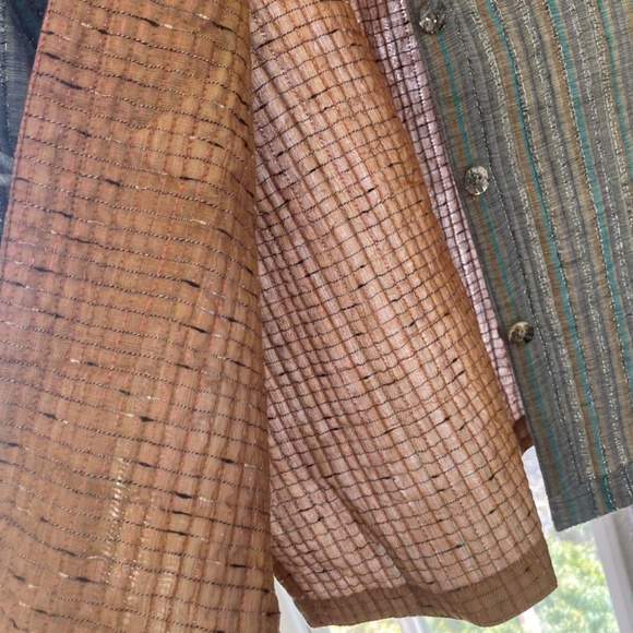 Cotton quilted jacket reversible lightweight metallic thread - Picture 5 of 5